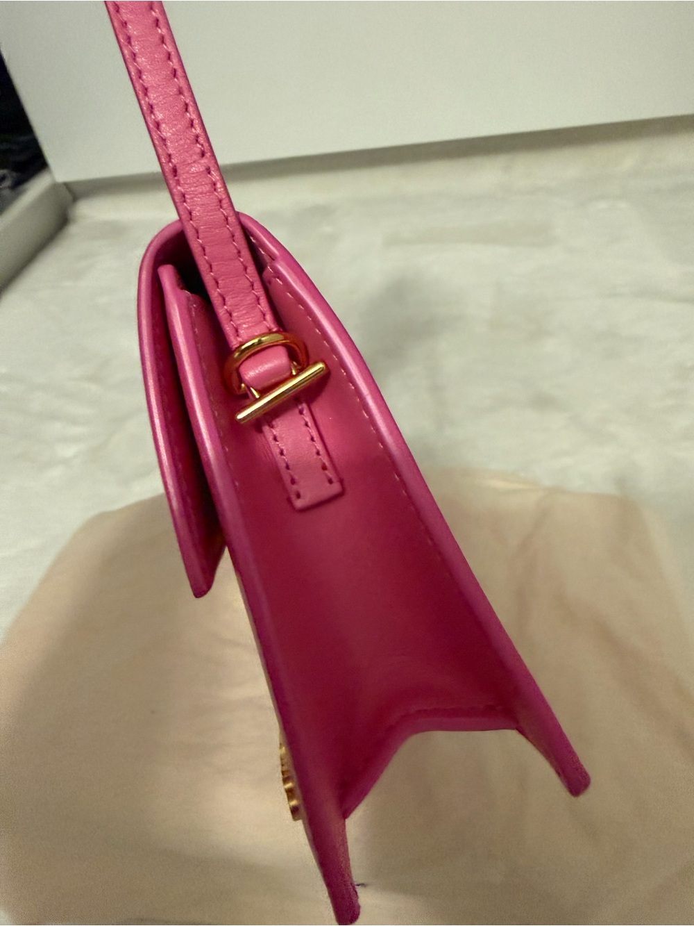 Jacquemus Hot Pink Le bambino long  shoulder bag - Picture 10 of 15
